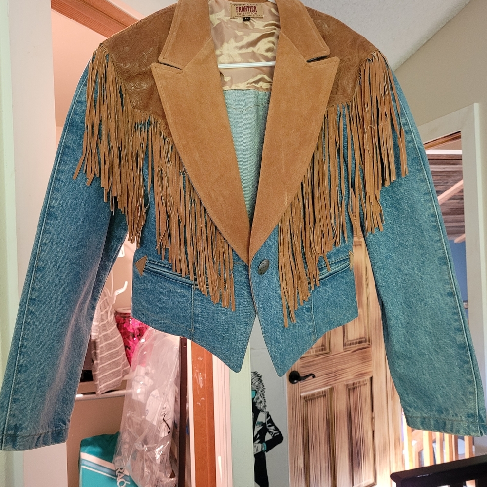 Leather/Denim Coat
